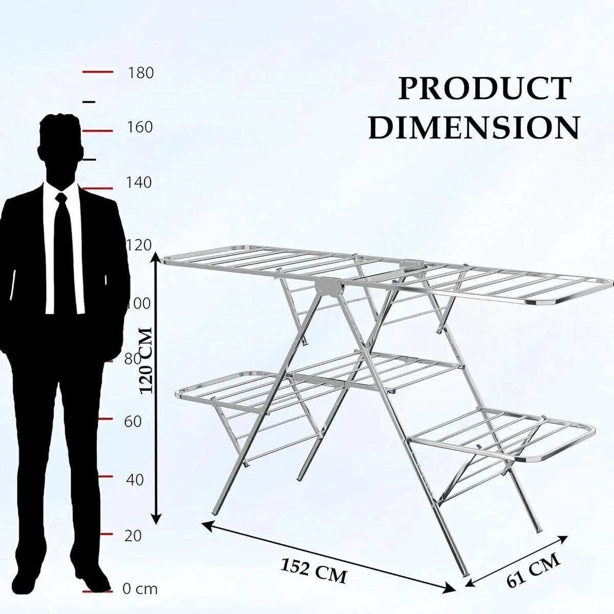 Butterfly Cloth Drying Stand 2 Layer