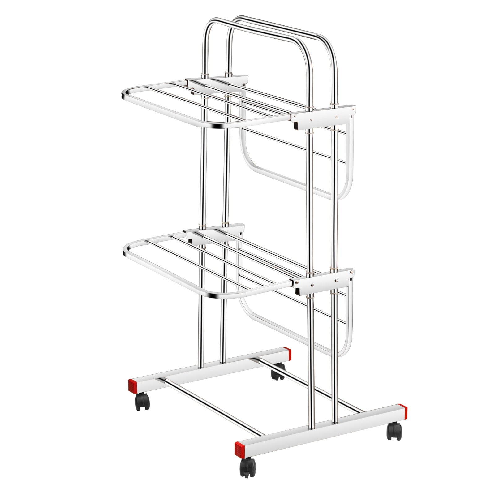 FAST TIME 2 Tier Fully Steel Cloth Dryer Stand Heavy Duty Foldable Laundry Drying Rack | Rust Proof Steel | Space Saving Design
