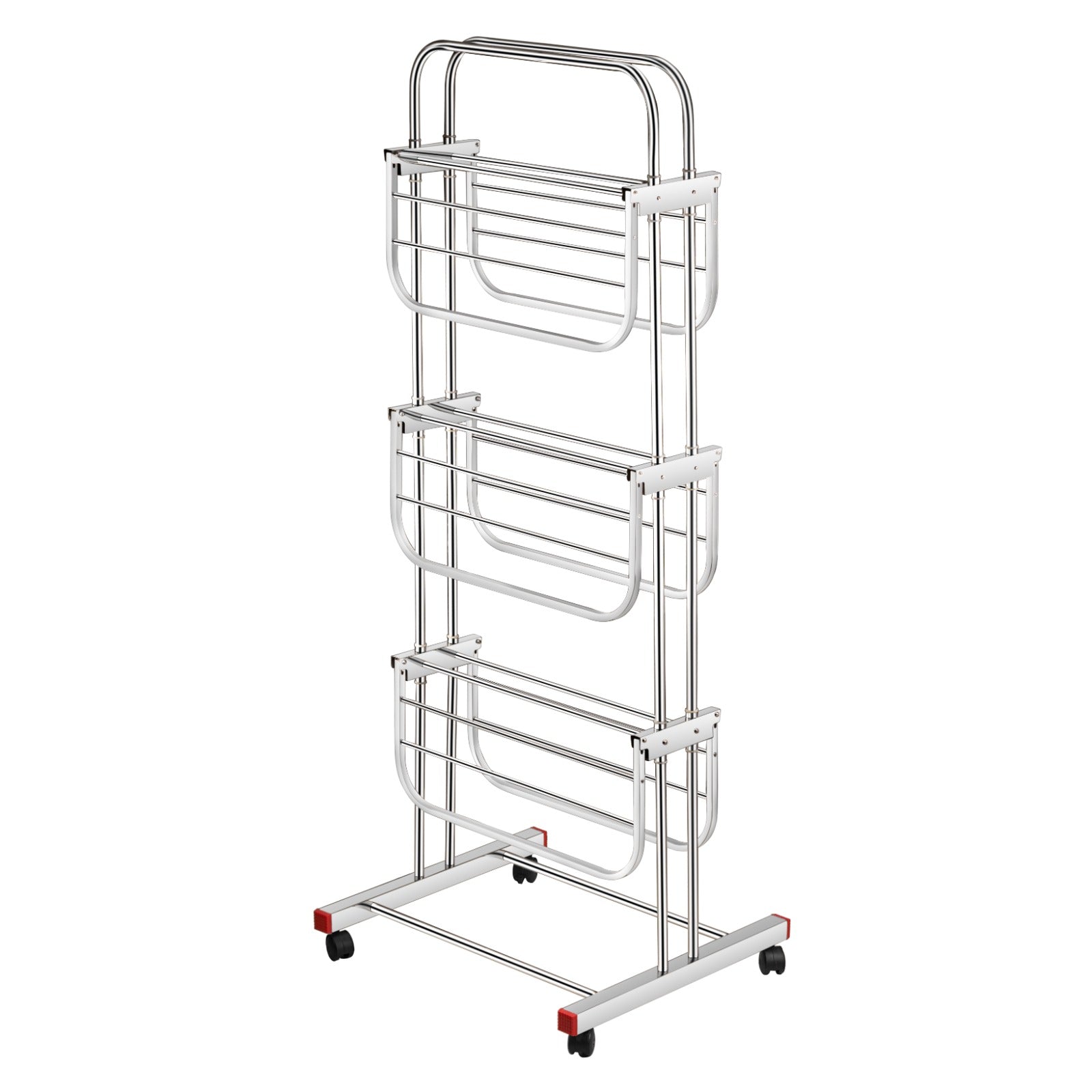 Heavy Duty Stainless Steel Foldable Cloth Drying Stand for Drying Clothes Stand Cloth Drying Rack Cloth Stand for Drying Clothes Foldable (3 Tier)