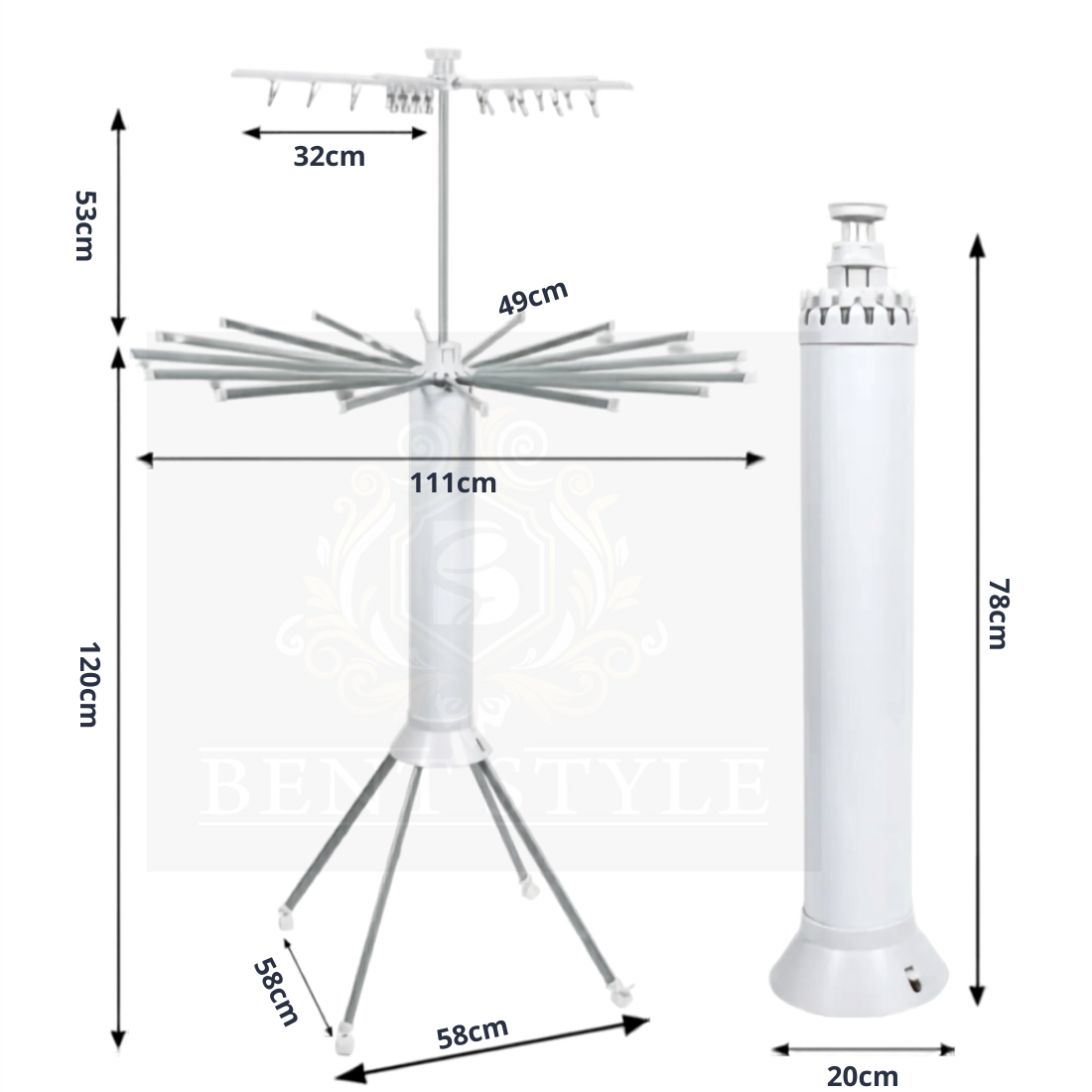 Octopus Drying Stand for Clothes | Foldable Umbrella Style Laundry Rack | Portable Indoor Outdoor Dryer