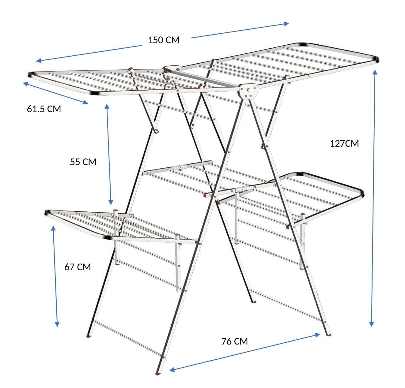Butterfly Cloth Drying Stand 2 Layer